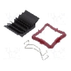 Radiator extrudat, aluminiu, 23mm x 23mm, negru, Advanced Thermal Solutions - ATS-51230D-C1-R0