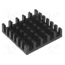 Radiator extrudat, aluminiu, 23mm x 23mm, neagra, FISCHER ELEKTRONIK - ICK BGA 23X23