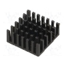 Radiator extrudat, aluminiu, 23mm x 23mm, neagra, FISCHER ELEKTRONIK - ICK BGA 23 X 23 X 10