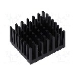 Radiator extrudat, aluminiu, 24.76mm x 27.95mm, neagra, FISCHER ELEKTRONIK - ICKPGA11X11