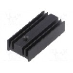 Radiator extrudat, aluminiu, 25.4mm x 12mm, neagra, STONECOLD - HS-112-25-PIN