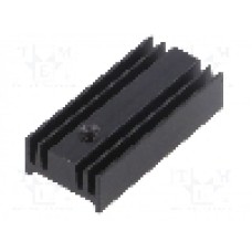 Radiator extrudat, aluminiu, 25.4mm x 12mm, neagra, STONECOLD - HS-112-25-PIN