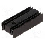 Radiator extrudat, aluminiu, 25.4mm x 12mm, neagra, STONECOLD - HS-112-25