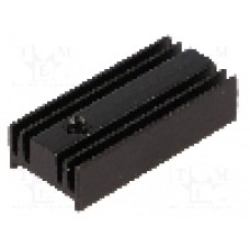 Radiator extrudat, aluminiu, 25.4mm x 12mm, neagra, STONECOLD - HS-112-25