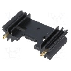 Radiator extrudat, aluminiu, 25.4mm x 45mm, neagra, FISCHER ELEKTRONIK - SK409/25,4/STC