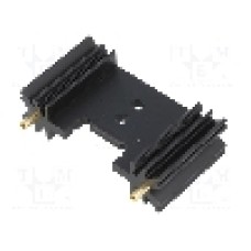 Radiator extrudat, aluminiu, 25.4mm x 45mm, neagra, FISCHER ELEKTRONIK - SK409/25,4/STS