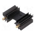 Radiator extrudat, aluminiu, 25.4mm x neagra, FISCHER ELEKTRONIK - SK104-25STC