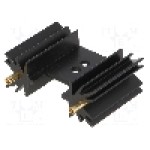 Radiator extrudat, aluminiu, 25.4mm x neagra, FISCHER ELEKTRONIK - SK104-25STS