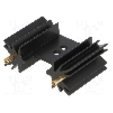 Radiator extrudat, aluminiu, 25.4mm x neagra, FISCHER ELEKTRONIK - SK104-25STS