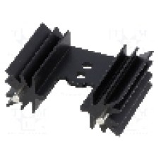 Radiator extrudat, aluminiu, 25.4mm x neagra, STONECOLD - HS-135-25