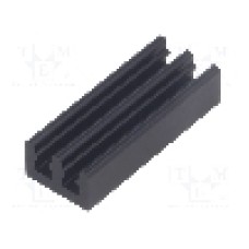 Radiator extrudat, aluminiu, 25mm x 10mm, neagra, FISCHER ELEKTRONIK - ICKSMDO25SA