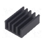 Radiator extrudat, aluminiu, 25mm x 19mm, neagra, FISCHER ELEKTRONIK - SK 632 25 SA