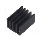 Radiator extrudat, aluminiu, 25mm x 19mm, neagra, FISCHER ELEKTRONIK - SK 633 25 SA