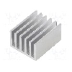 Radiator extrudat, aluminiu, 25mm x 21mm, aluminiu, FISCHER ELEKTRONIK - SK  653  25  AL