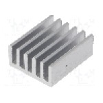 Radiator extrudat, aluminiu, 25mm x 21mm, naturala, FISCHER ELEKTRONIK - SK  652  25  AL
