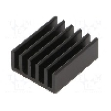 Radiator extrudat, aluminiu, 25mm x 21mm, neagra, FISCHER ELEKTRONIK - SK  652  25  SA