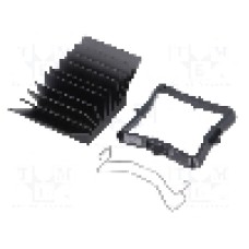 Radiator extrudat, aluminiu, 25mm x 25mm, neagra, Advanced Thermal Solutions - ATS-51250K-C1-R0