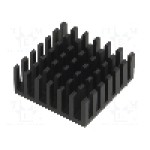 Radiator extrudat, aluminiu, 25mm x 25mm, neagra, FISCHER ELEKTRONIK - ICK BGA 25 X 25 X 10
