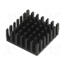 Radiator extrudat, aluminiu, 25mm x 25mm, neagra, FISCHER ELEKTRONIK - ICK BGA 25 X 25 X 10