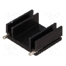 Radiator extrudat, aluminiu, 25mm x 29mm, neagra, STONECOLD - HS-130-25