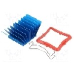 Radiator extrudat, aluminiu, 27mm x 27mm, albastru, Advanced Thermal Solutions - ATS-50270P-C1-R0