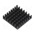 Radiator extrudat, aluminiu, 27mm x 27mm, neagra, FISCHER ELEKTRONIK - ICKBGA27X27