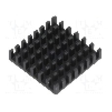 Radiator extrudat, aluminiu, 27mm x 27mm, neagra, FISCHER ELEKTRONIK - ICKBGA27X27