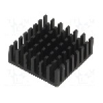 Radiator extrudat, aluminiu, 27mm x 27mm, neagra, FISCHER ELEKTRONIK - ICK BGA 27 X 27 X 10