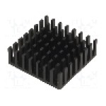 Radiator extrudat, aluminiu, 29mm x 29mm, neagra, FISCHER ELEKTRONIK - ICK BGA 29 X 29 X 10