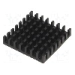 Radiator extrudat, aluminiu, 29mm x 29mm, neagra, FISCHER ELEKTRONIK - ICK BGA 29 X 29 X 6