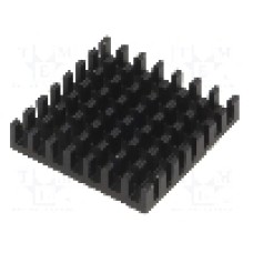 Radiator extrudat, aluminiu, 29mm x 29mm, neagra, FISCHER ELEKTRONIK - ICK BGA 29 X 29 X 6