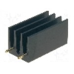 Radiator extrudat, aluminiu, 30mm x 16mm, neagra, FISCHER ELEKTRONIK - SK 437 30 STS 2