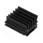 Radiator extrudat, aluminiu, 30mm x 19.4mm, neagra, FISCHER ELEKTRONIK - SK 525 30