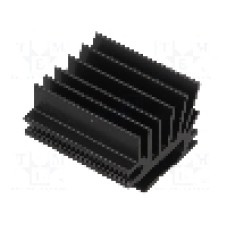 Radiator extrudat, aluminiu, 30mm x 19.4mm, neagra, FISCHER ELEKTRONIK - SK 525 30
