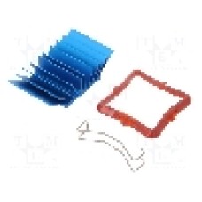 Radiator extrudat, aluminiu, 30mm x 30mm, albastru, Advanced Thermal Solutions - ATS-50300G-C1-R0