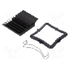 Radiator extrudat, aluminiu, 31mm x 31mm, neagra, Advanced Thermal Solutions - ATS-51310D-C1-R0