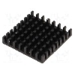 Radiator extrudat, aluminiu, 31mm x 31mm, neagra, FISCHER ELEKTRONIK - ICKBGA31X31