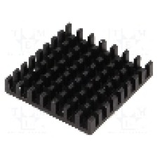 Radiator extrudat, aluminiu, 31mm x 31mm, neagra, FISCHER ELEKTRONIK - ICKBGA31X31