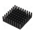 Radiator extrudat, aluminiu, 31mm x 31mm, neagra, FISCHER ELEKTRONIK - ICK BGA 31 X 31 X 10