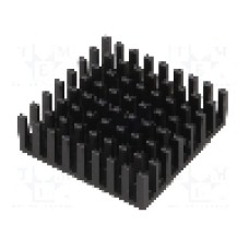 Radiator extrudat, aluminiu, 31mm x 31mm, neagra, FISCHER ELEKTRONIK - ICK BGA 31 X 31 X 10