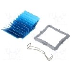 Radiator extrudat, aluminiu, 32.5mm x 32.5mm, albastru, Advanced Thermal Solutions - ATS-50325G-C1-R0