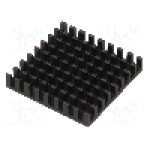 Radiator extrudat, aluminiu, 33mm x 33mm, neagra, FISCHER ELEKTRONIK - ICK BGA 33 X 33 X 6