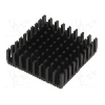 Radiator extrudat, aluminiu, 35mm x 35mm, neagra, FISCHER ELEKTRONIK - ICK BGA 35 X 35 X 10