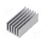 Radiator extrudat, aluminiu, 37.5mm x 21mm, aluminiu, FISCHER ELEKTRONIK - SK  653  37,5  AL