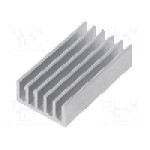 Radiator extrudat, aluminiu, 37.5mm x 21mm, naturala, FISCHER ELEKTRONIK - SK  652  37,5  AL