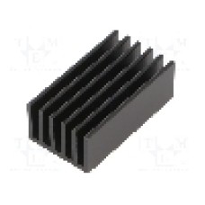 Radiator extrudat, aluminiu, 37.5mm x 21mm, neagra, FISCHER ELEKTRONIK - SK  653  37,5  SA