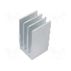 Radiator extrudat, aluminiu, 37.5mm x 35mm, naturala, FISCHER ELEKTRONIK - SK  654  37,5  AL