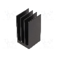 Radiator extrudat, aluminiu, 37.5mm x 35mm, neagra, FISCHER ELEKTRONIK - SK  654  37,5  SA