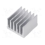 Radiator extrudat, aluminiu, 37.5mm x 36.8mm, naturala, FISCHER ELEKTRONIK - SK  657  37,5  AL