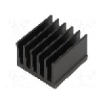 Radiator extrudat, aluminiu, 37.5mm x 36.8mm, neagra, FISCHER ELEKTRONIK - SK  657  37,5  SA